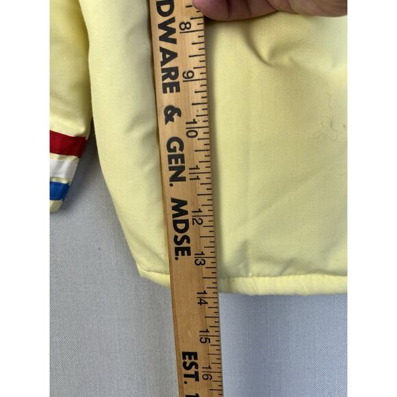 Vintage Winter Coat Unisex 2T Yellow Polara Hoodie Zip Front Warm Outerwear - Picture 5 of 8